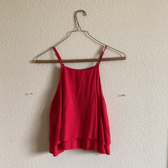 Forever 21 red, flowy tank top. - Picture 2 of 5